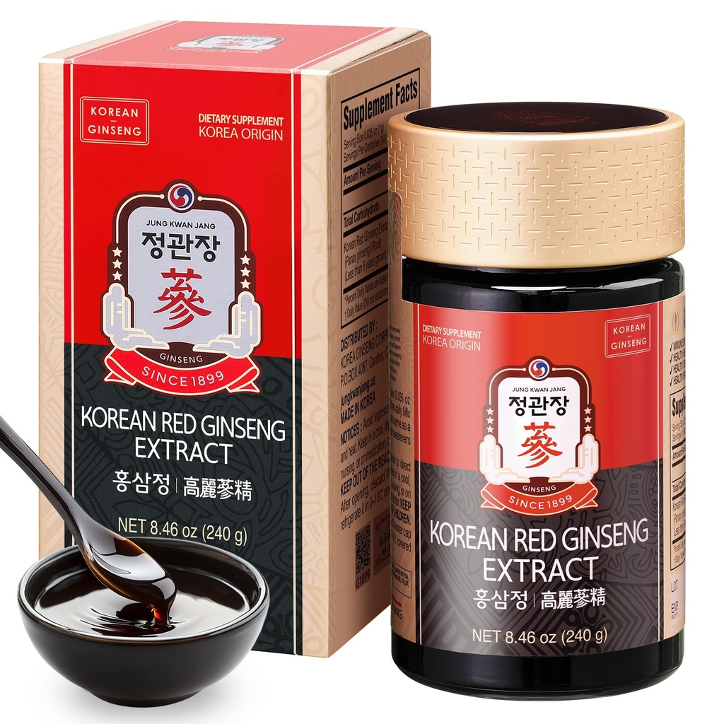 CheongKwanJang [Korean Red Panax Ginseng Extract Extra vahvuus, energia Boost, suorituskyky, parantaa immuunijärjestelmä, kestävyys, verenkierron ja mielenterveyden tuki, muisti, tuottavuus - 240g