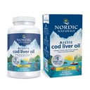 Nordic Naturals Arctic Cod Liver Oil, Lemon - 180 Soft Gels - 750 mg Total Omega-3s med EPA & DHA - Hjärt & Hälsa, Hälsosam immunitet, Total Wellness - Non-GMO - 60 portioner