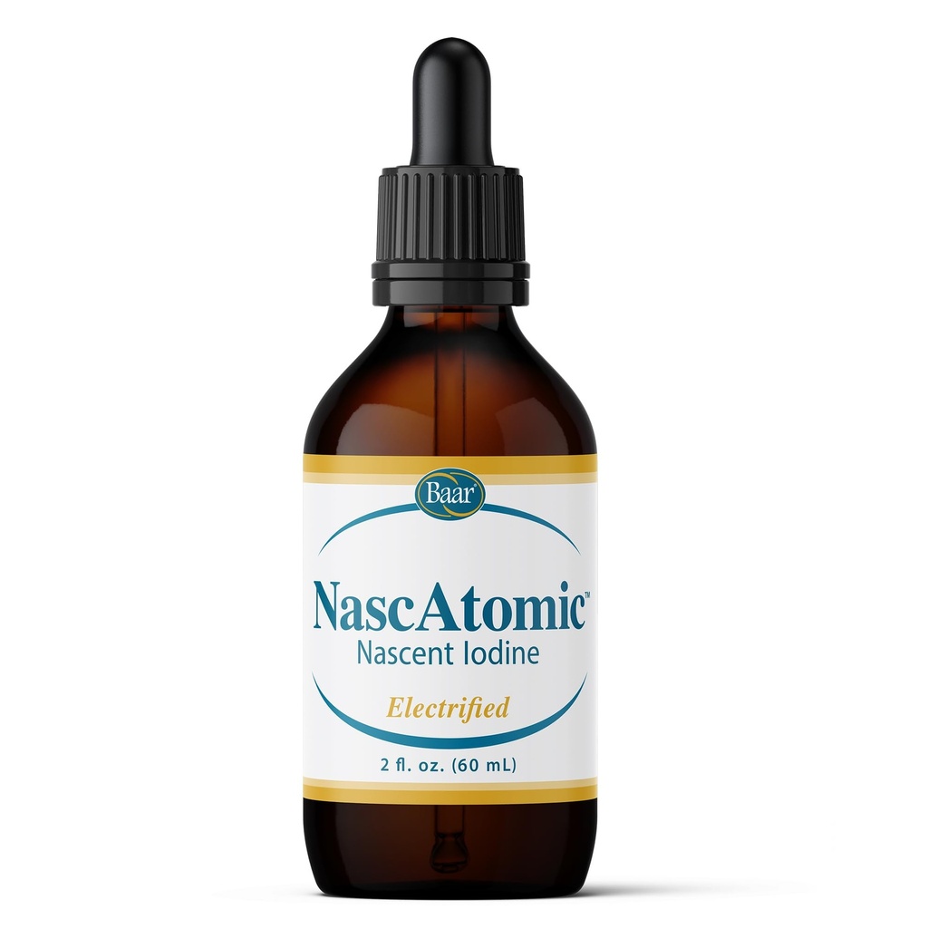 BAAR Nascatomic Electrified Nascent Jodi Liquid Drops, Potent 2% Formula energia, elinkyky, aineenvaihdunta Boost, Detox, Immunosupport, Mental Clarity & Kilpirauhasen terveys, 2 fl oz (paketti 1)