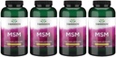 Swanson MSM - Essential Minerals Promoting Mobility & Joint Health Support - auttaa säilyttämään Connective Tissue Health lukien Cartilage, Collagen, & Hair - (240 kapselia, 1000 mg Each) 4 pakkaus