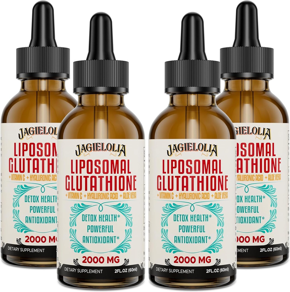 Liposomal Glutathione Liquid 2000MG – Antioxidant Detox Supplement for Women & Men, Aging Defense, Liver Function & Energy, med Hyaluronic Acid + Aloe Vera + Vitamin C, Natural & Vegan, 8 FL.OZ