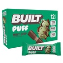 Rakennettu bar, Puff Protein Bars, Mint Chip Puff, 17g Protein Snacks, On-The-Go Bars, Vain 140 kaloria, 6g sokeria, Kollageeni, Gluteeniton, 12 kreivi