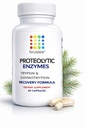 Bruizex Proteolytic Enzymes| Trypsin & Chymotrypsin Recovery Supplement för Tissue Trauma, Bruising, Swelling | Immunsystem Support | 60 Caps