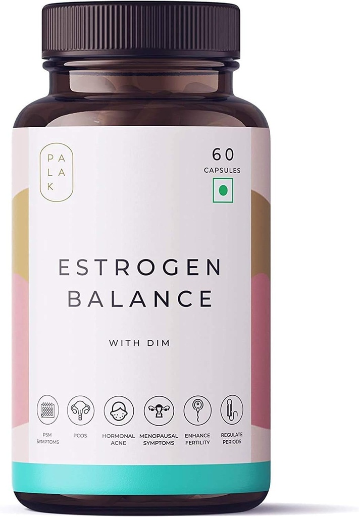 Palak Notes: Midual Estrogeenitasapaino DIM fibroideille, premenstruaalinen oireyhtymä, PCOS, musta Cohosh juurijauhe Gluteeniton & non GMO: 60 kapselia
