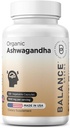 Certifierad organisk Ashwagandha 1600mg, 120 Veg kapslar - stöder sömn och balanserade energinivåer (120 greve 1)