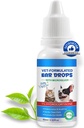 Ear Drops för katter och hundar-Dog Ear Infection Medication-Ear Mites Behandling-Dog Yeast Soothing Cleansing med 1% Hydrocortisone-Clean Pet Earwax-Mild och Effective-60ml