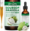 (1 pakkaus) Soursop Graviola Liquid Drop with Sea Moss & Turmeric, Soursop Bitters Liquid for Cell Support & Regeneration, Antioxidantti ja Immuuni, 2 Fl/Oz