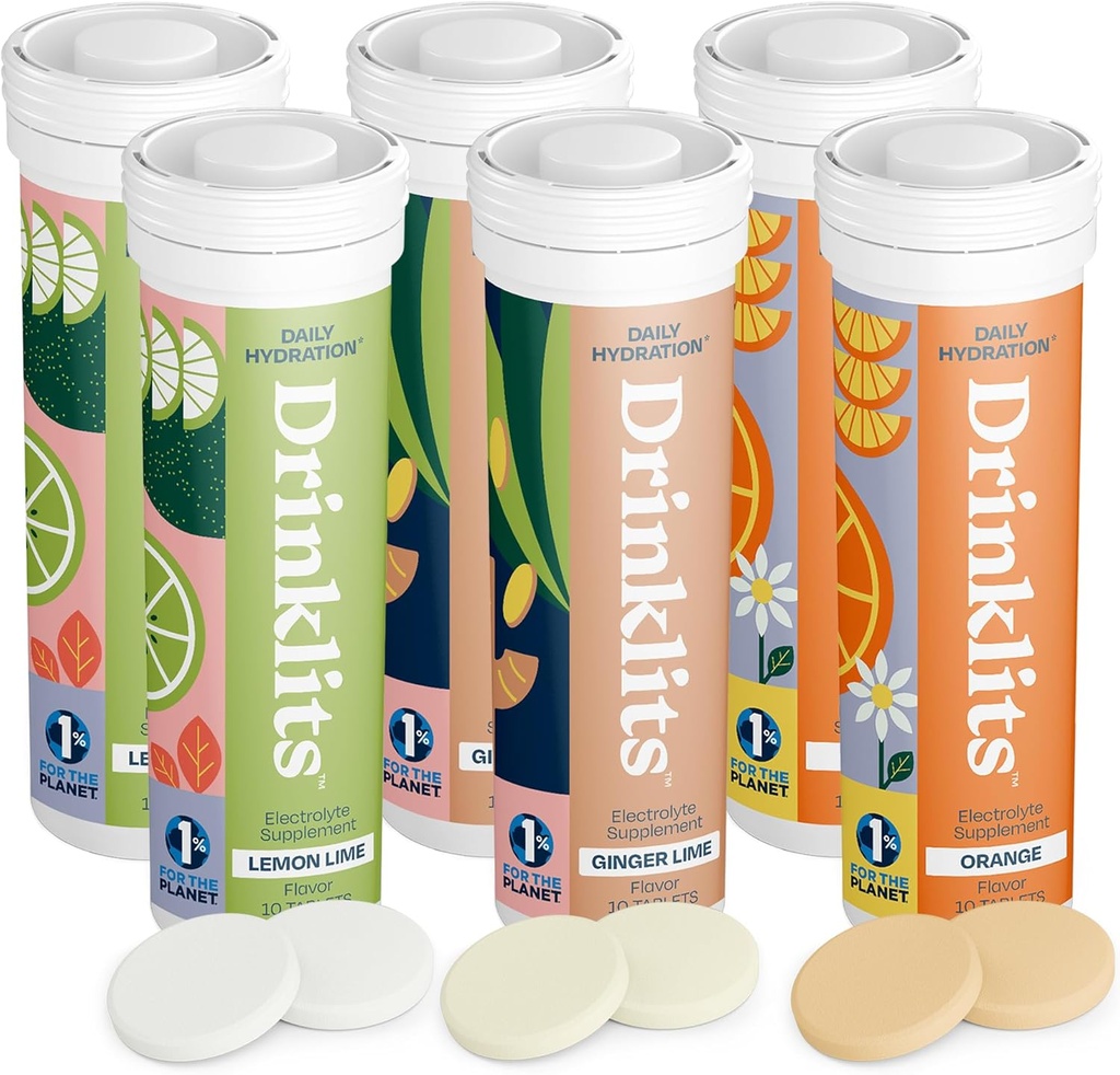 Drinklits Hydration Tabletit Variety Pack (6) Tube Bundle 