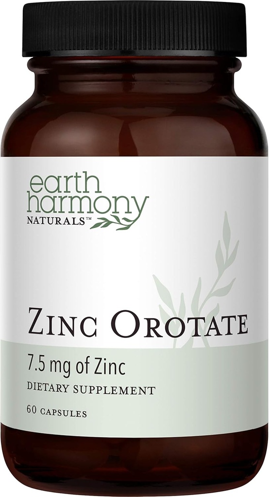 Sinkki Orotate 7,5 mg Vegan täydentää - vahva antioksidantteja Ominaisuudet Tuki immuunijärjestelmän toiminta, energia ja aineenvaihdunta - Maksa, luut, Joint & Heart Health - Ei-GMO & Gluteenittomat - 60 kapselia