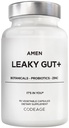 Aamen Vuotava Gut Supplement - Advanced Formula with Biosabled L Glutamiini, Sinkki, Turmeeric, DGL Licorice Root - Marshmallow Root - Probiootit & Fermented Prebiootit - Vegan, ei-GMO - 90 kapselia