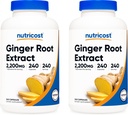 Nutricost Ginger Root Extract 550mg, 240 kapslar (2 flaskor)