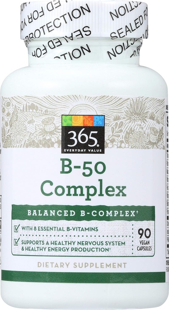 365 av Whole Foods Market, B - 50 Complex, 90 ct, Packaging May Vary