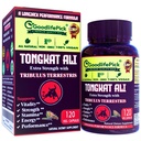 Extra styrka Tongkat Ali med Tribulus Terrestris. Kraftfull (100:1) Longjack/Tongkat Ali Extract. 120 Veg Capsules Tongkat Ali för Män.All Natural, Non-GMO, Vegan, No Stearate, No Rice Powder