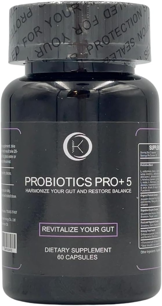 PROBIOTICS PRO + 5 Pearl Probiootti Päivittäinen probiootti naisille ja miehille - 60 päivän tarjonta prebiootit yhdenmukaistaa Gut ja palauttaa Balance, Softgel