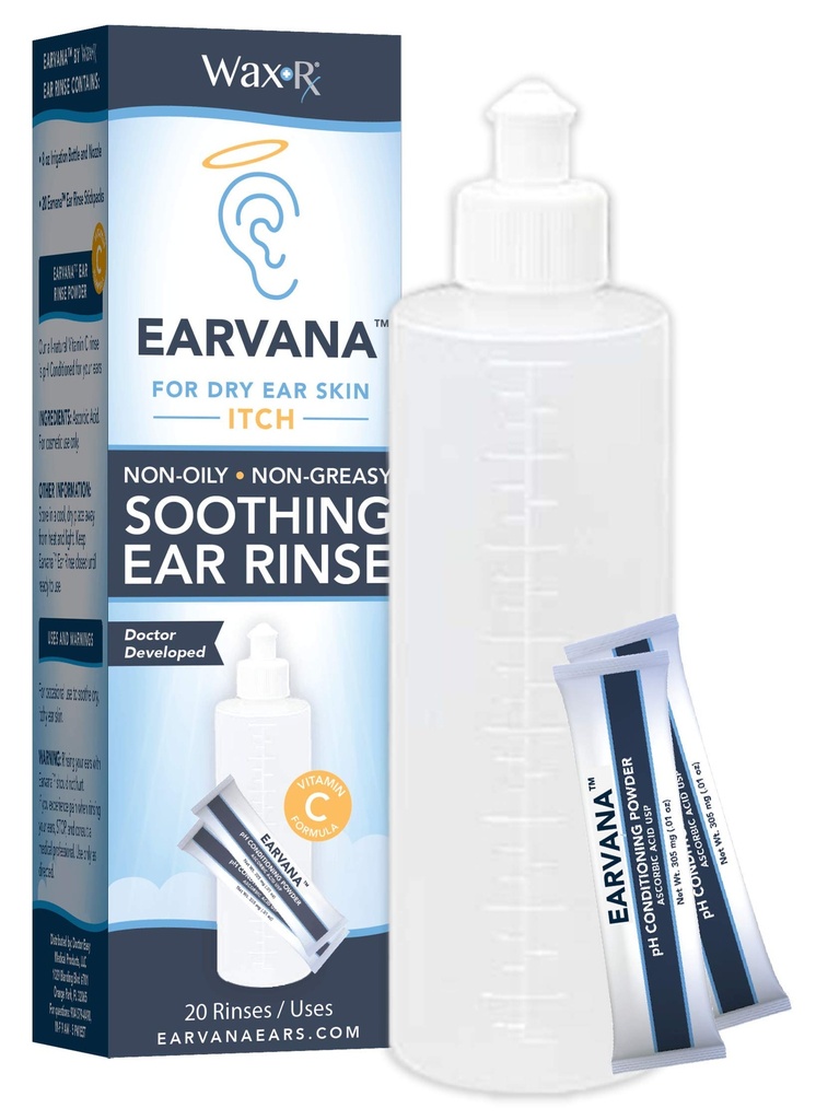 EARVANA Rauhoittava korvan huuhdella kuiva korva kutina