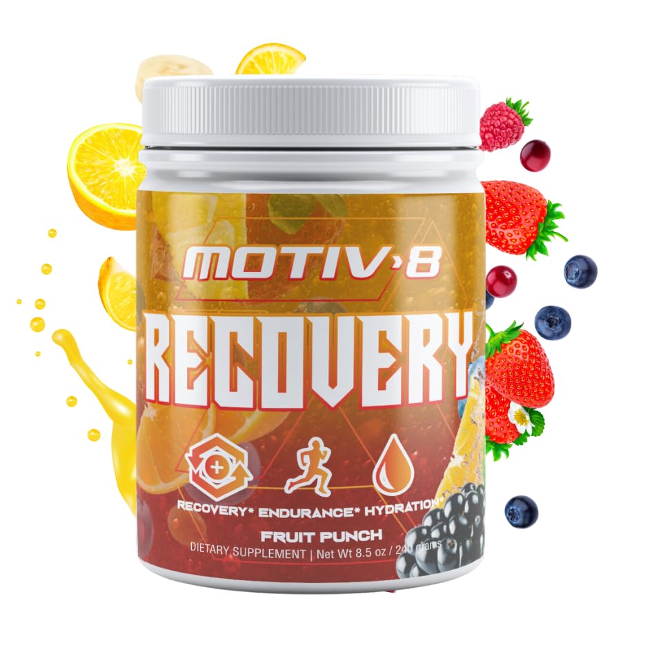 Motiv-8 Recovery Hydraation ja Recovery, Elektrolyytti Recovery Drink, Endurance, parantaa Recovery, Sokerivapaa (60 tarjoilut, hedelmäpunch)
