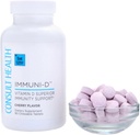 Consult Health IMMUNI-D-vitamiini D Superior immuniteetin tuki purutabletteja Cherry Flavor ... Sinkki...