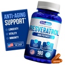 Vi gillar vitaminer Resveratrol 1000mg per portion - 180 lätt att svälja Veggie kapslar - Naturlig Resveratrol Supplement 1000mg - Antioxidant Supplement hjälper till att stödja anti-aging och immunsystem