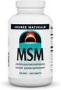Source Naturals MSM (metyylisulfonyylimetaani), 750mg - 240 tablettia