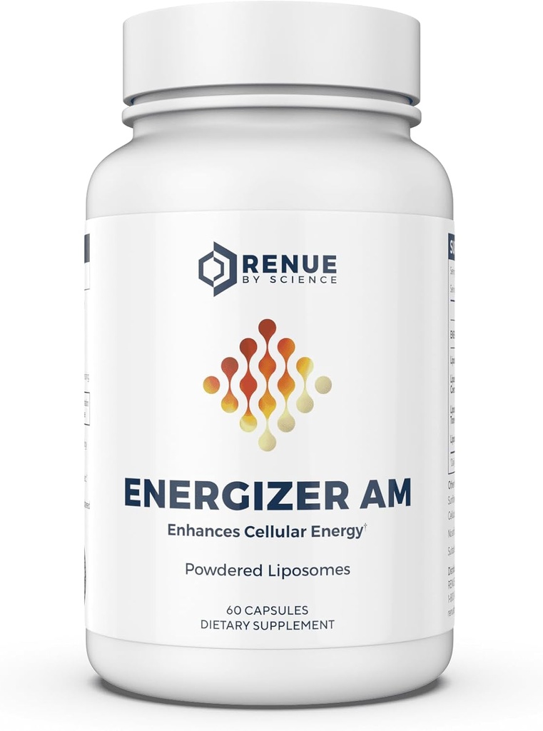 Renue By Science Energizer AM | Liposomal Resveratrol Hesperidin & Green Tea Supplement | 60 kapslar med Trans Resveratrol (65mg) Hesperidin (150mg) Green Tea Extract (35mg) - Non-GMO | Made in USA