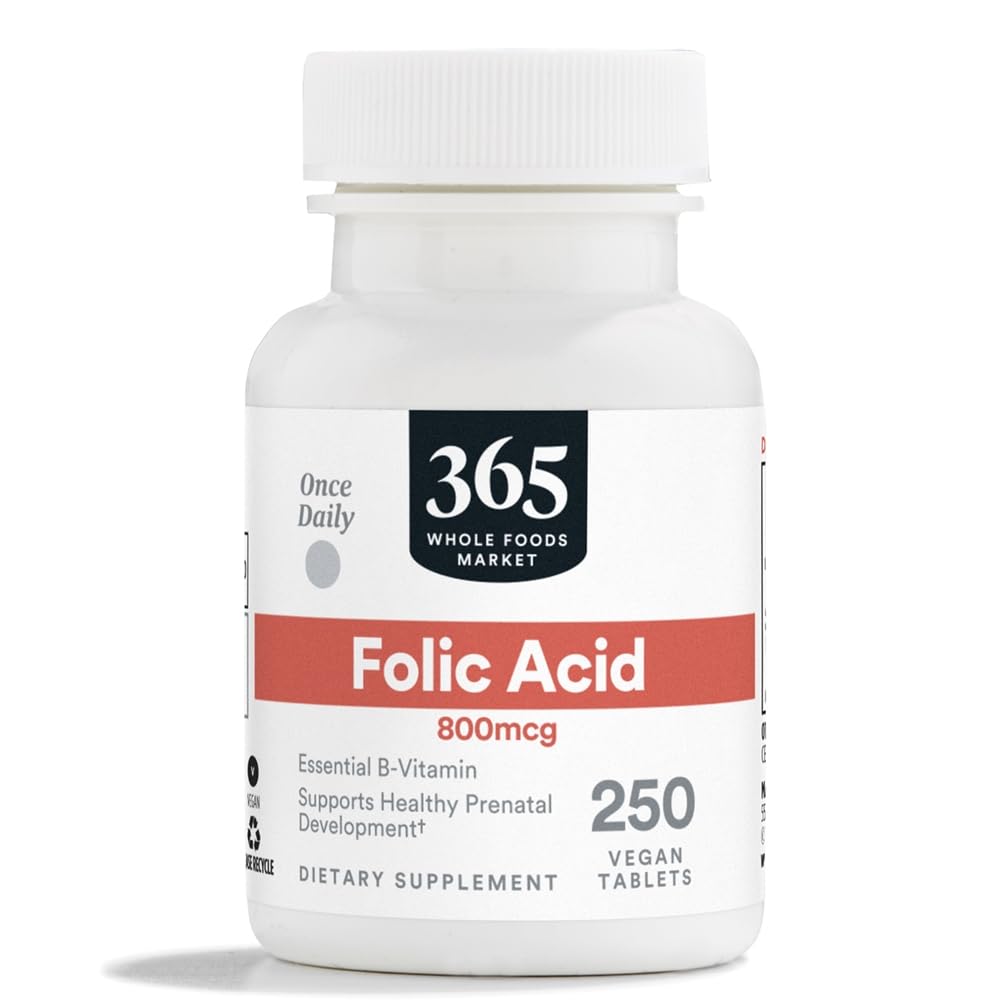 365 by Whole Foods Market, Foolihappo 800mcg, Vegan, 250 tablettia