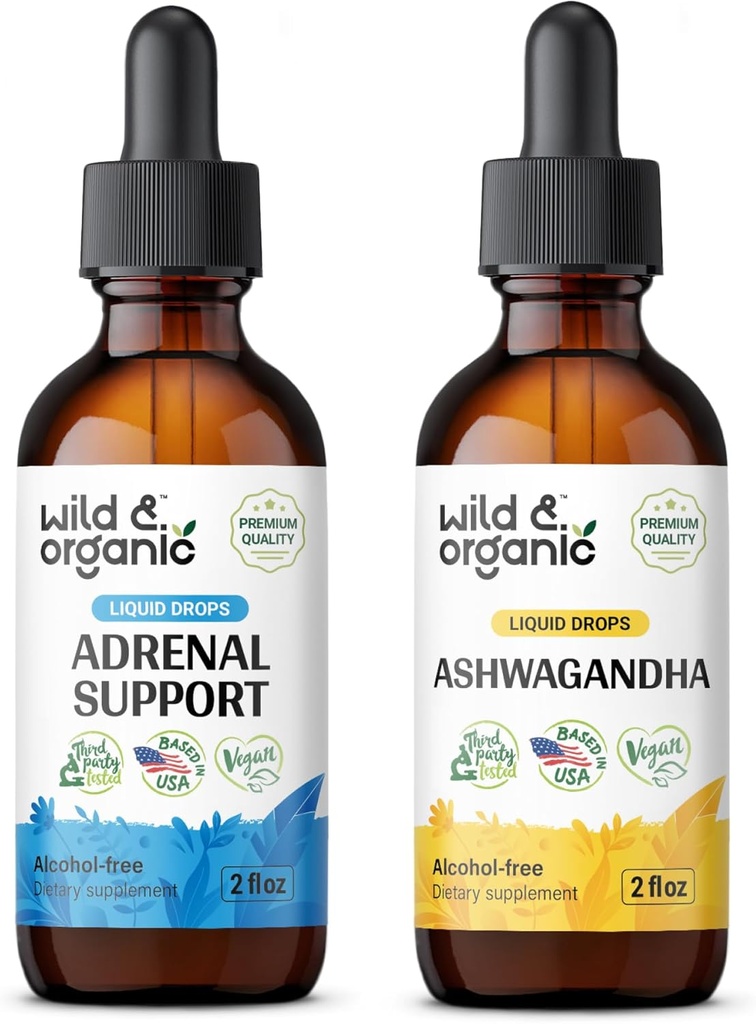 Luonnonmukainen ja orgaaninen lisätuki Tincture 2 fl oz & Ashwagandha Tincture 2 fl oz