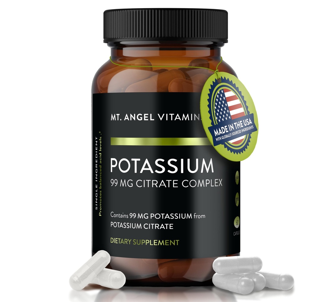 Enkelivitamiinit - Kaliumlisä, 99 MG Kaliumsitraattikompleksi, 60 kapselia