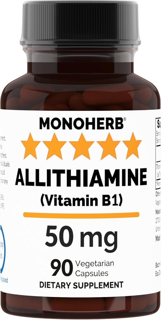 MONOHERB Allitiumamiini B1 50 mg kapselia kohti - 90 kasvissyöjäkapselia