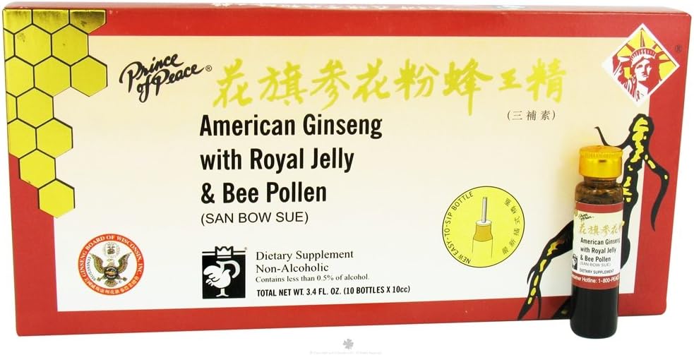 Amer Ginseng Royal Jelly Bee Pollen (10 yhden tarjoilu pullon)