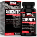 FORCE FACTOR Test X180 Ignite Total Testosteron Booster for Men with Fenugreek Seed and Green Tea Extract to Build Lean Muscle, Boost Energy och Improve Performance, 60 Count