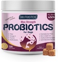 Probiotika för hundar - Dog Probiotics for Digestive Health, Prebiotic, Digestive Enzymes for Dogs with Pumpkin, Omega-3, Support Gut, Immune, Diarrhea, 120 Soft Chews