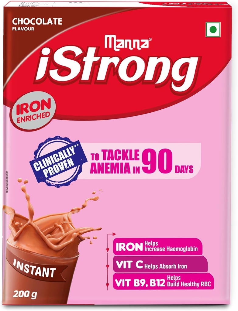 Manna i Strong 400g Rautavahvistetut naiset Health Drink Mix (Chocolate) Rautaen Lock Formula Vit C, B9, B12