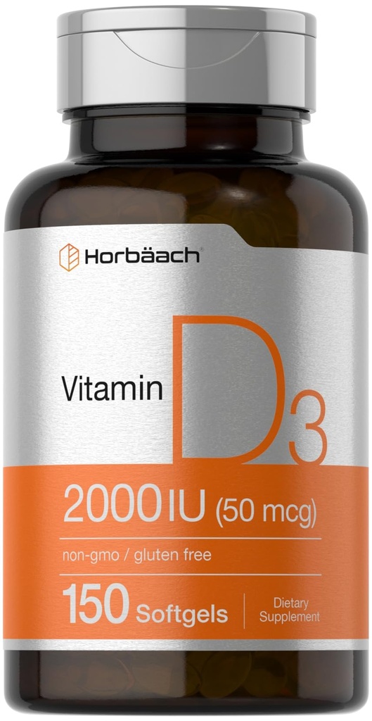 Horbaach-vitamiini D3 2000IU Softgels 