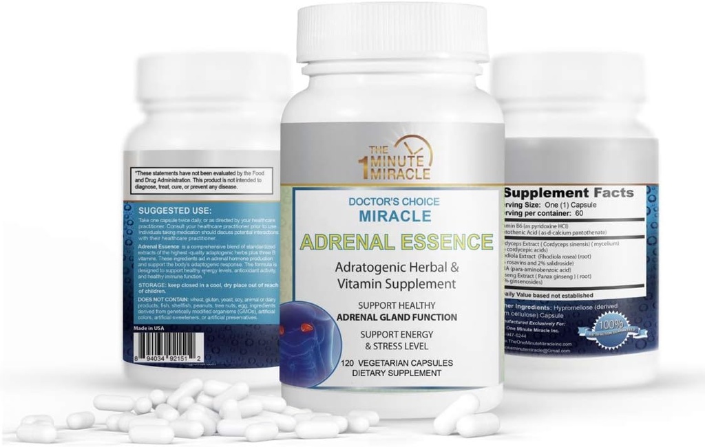 Miracle Adrenal Essence Doctor's Choice - adratogeeninen kasviperäisten ja vitamiinien täydentää