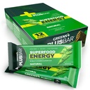 Vihreät+ Plusbar Energia, Luonnollinen, Gluteeniton Välipala Super Greens, Superfoods & Almond Butter, Vegan, Dairy-Free, Ei-GMO, 10g Protein Ateriakorvaus, 12 pakkaus