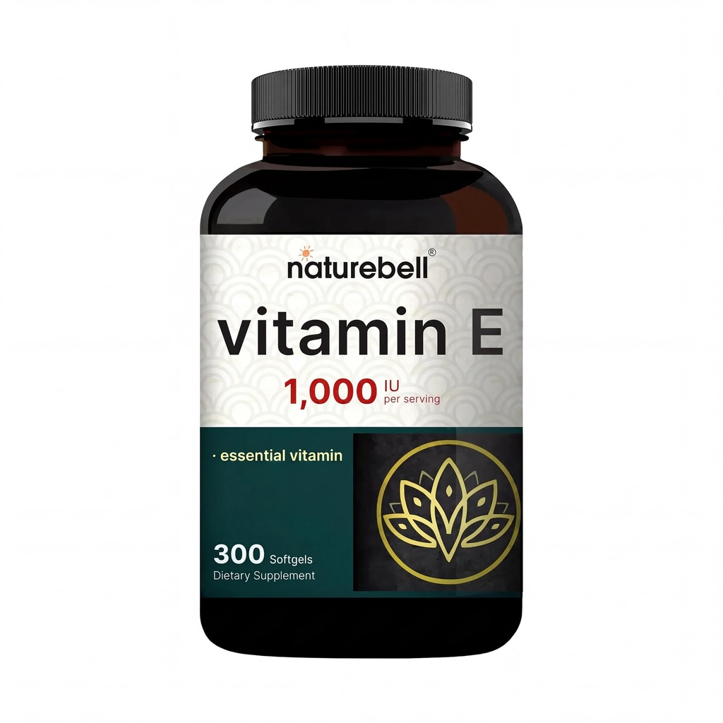 NatureBell E Oil Softgels, 1 000 IU per Serving, 300 pilleriä ... Essential Antioxidantti Supplements, Helposti imeytynyt...