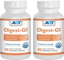 Digest-GI Digestive Enzyme - (90 x 2) Vegetariska kapslar-Digestion och Bloating Relief för kvinnor och män