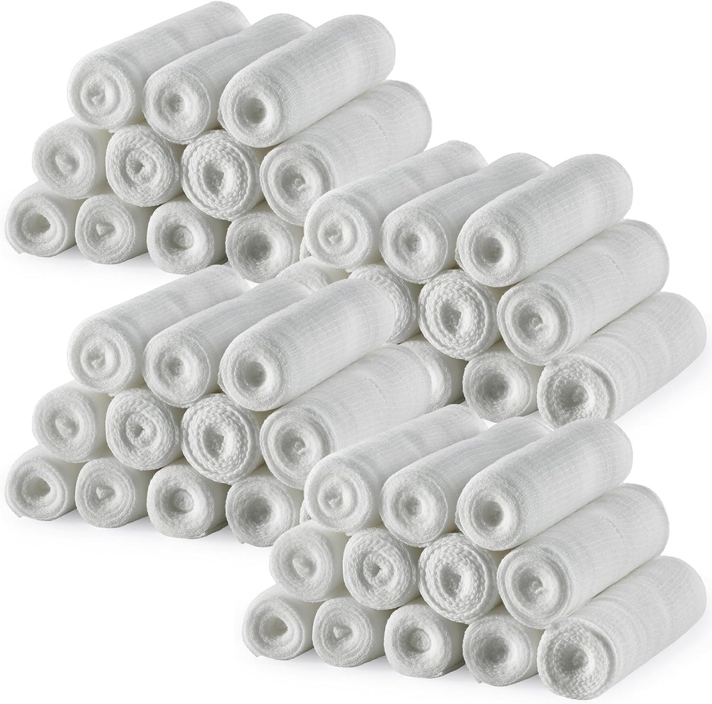 MEDCA Gauze Bandage Rolls - 48 Pack, 4 i x 4.1 Yards, Medical Grade Gauze och Stretch Bandage för sårklänning och första hjälpen Kit