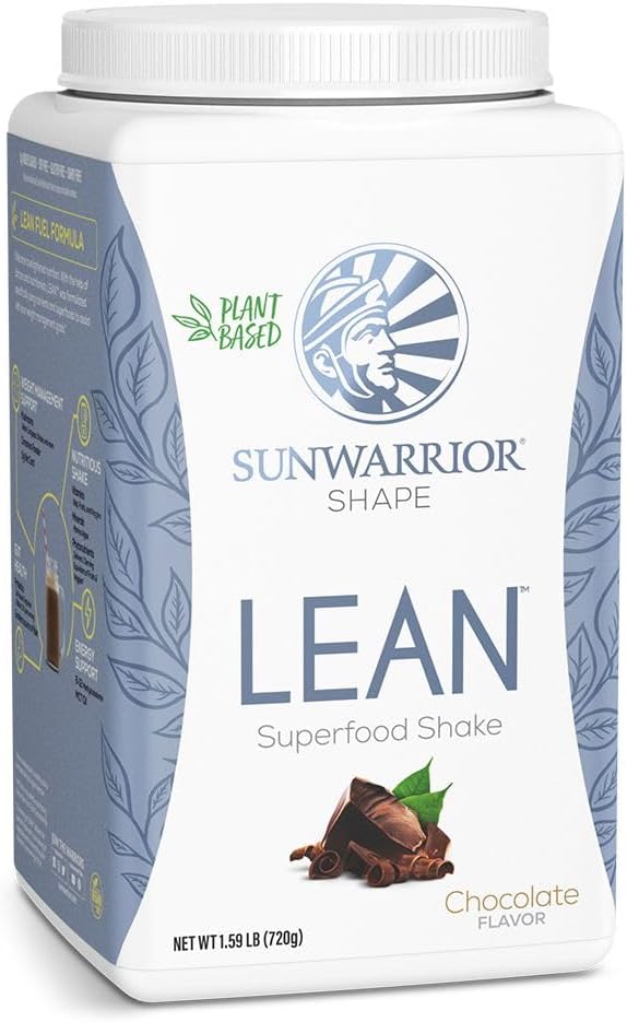 Sunwarrior Vegan Protein Superfood Shake Ateriankorvike Organic Protein Suklaaton Ei-GMO: n sokeriton Low Carb Plant Based Protein Suklaa 20 Tarjoilut Muodollinen Lean