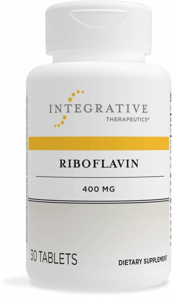 Integrativ terapeutik Riboflavin - B2 Vitamin Supplement for Cellular Energy Support* - Stöder Vitality & Red Blood Cell Production* - Gluten-Free & Dairy-Free - 30 Count (30 portioner)
