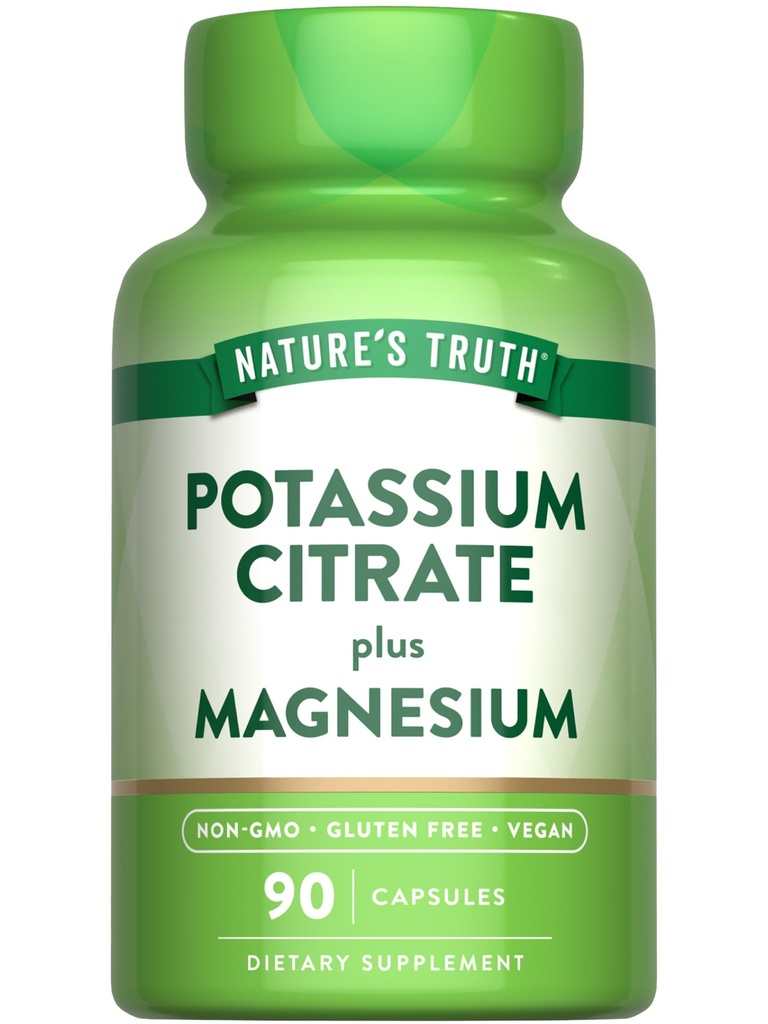 Nature's Truth Kalium Magnesiumsilikaattikapselit ... 90 Count Vegaani, ei-GMO & Gluteenittomat lisävalmisteet