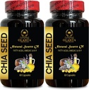 CHIA Seed Supplement - Chia Seed Extract Pills, Digestive Supplements for Bodybuilding, Omega-3, High Fiber and Protein Source, Essential Fatty Acids - 2 flaskor 120 kapslar