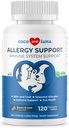 Allergia tuki koirille - 120 purutablettia - C-vitamiini, Omega 3 ja Colostrum - kutina Relief, Allergia Relief koirille, Skin Soother - Probiootit immuunijärjestelmän terveys