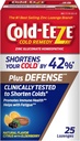 Cold-Eeze Plus puolustus Natural Citrus with Elderberry Sinkki Lozenges, Homeopaattinen kylmä remedy, lyhytkestoisia yhteisiä kylmä oireita, edistää immuuni terveyttä Sambucus Nigra, Echinacea ja Rose HIPS, 25 Ct