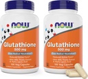 Nyt Glutationi 500 mg, 100 vegaanikapselia (pakkaus 2) - Pienennetty lomake GSH-lisäosa - Tehostettu maitouute ja alfalipoiinihappo