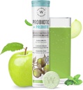 Hyvinvointi Ravitsemus Päivittäiset probiootit + Prebiootit ... Parantaa aineenvaihduntaa, happamuuden lievitystä, ruoansulatusta ja Gut Health 18 miljardia PMY Organic Probiootit Supplement for Men & Women (21 poreilevat välilehdet)