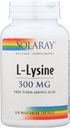 Solaray L-lysiini 500Mg, 120 Ct