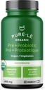 USDA Organic Prebiootti + Probiootti 60 Organicaps - Vegan Certified Organic Kosher Täydellinen päivittäinen digestiivinen tuki. Kaikki luonnolliset - Ultra Premium Ravintolisä.