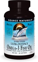 Source Naturals ArcticPure Omega-3 Fish Oil 850mg Ultra Potency EPA + DHA for Heart, Joint, Aivot & Immuno Health - Enteric päällystetty herkille vatsat - 60 Softgels