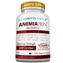 Hyväksytty tiede Anemiaprin - Absorbable Iron, C-vitamiini - Hellävarainen vatsa - 180 kapselia - 3 kuukauden tarjonta - ei-GMO, Vegan
